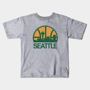 Iconic Seattle Supersonics Skyline Kids T-Shirt